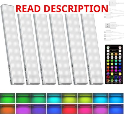 EZVALO 80RGB Under Cabinet Lights 6Pack