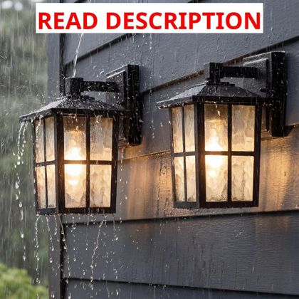 KDG Outdoor Wall Light Set of 2 Black