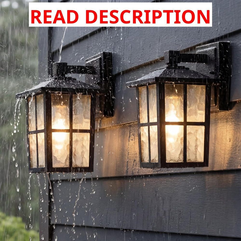 KDG Outdoor Wall Light Set of 2 Black