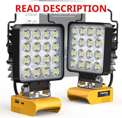 MtiolHig Cordless LED Work Light 20V USB-C