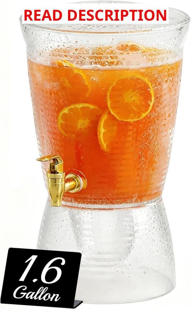 1 PCS 1.6 Gallon Drink Dispenser Plastic