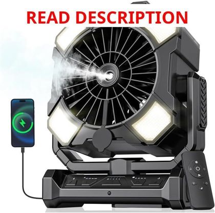 BLBS Misting Fan: 11oz Tank 24k mAh 4 Speeds