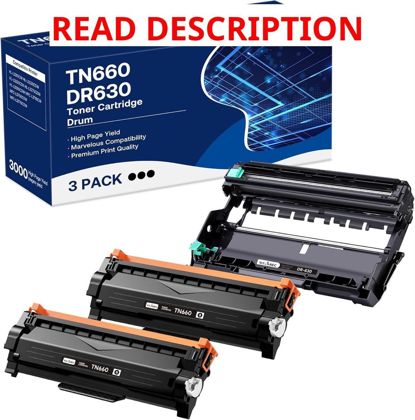 WEAREC Toner & Drum for Brother TN660 (3 Pack)