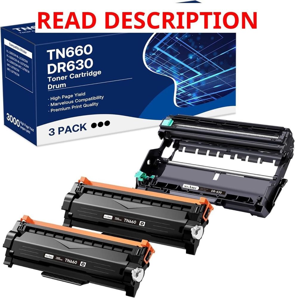 WEAREC Toner & Drum for Brother TN660 (3 Pack)