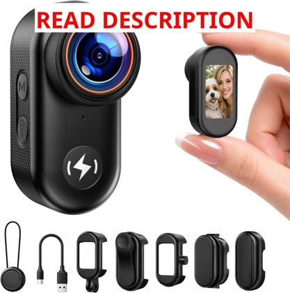4K Mini Body Cam 64GB WiFi POV 1.47" screen