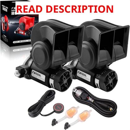 FARBIN Air Horn 2Pcs 12V 150dB with Harness