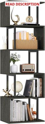 Furologee 6-Tier S-Shaped Bookshelf
