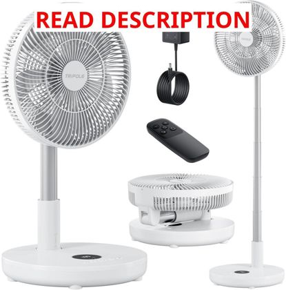 TriPole 12" Oscillating Fan Remote 6 Speeds