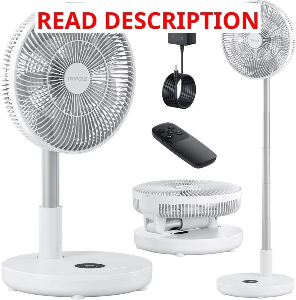 TriPole 12" Oscillating Fan Remote 6 Speeds