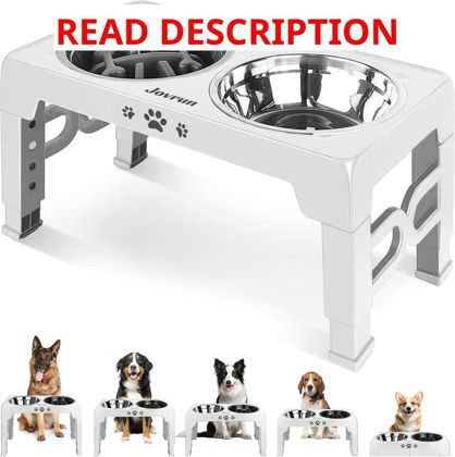 Jovrun Elevated Dog Bowls   5 Heights