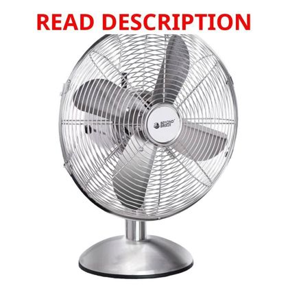 All-Metal Retro Oscillating Table Fan 12"