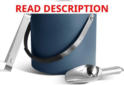Bakpoco 3L Ice Bucket with Lid Scoop & Tongs