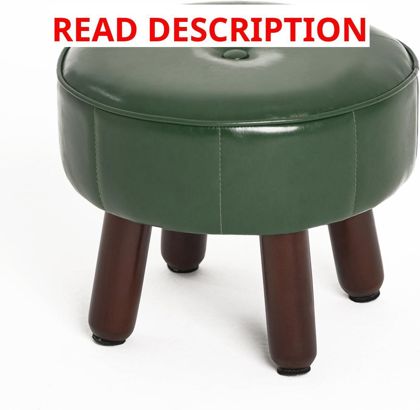 oakvivo 13in Faux Leather Round Foot Stool