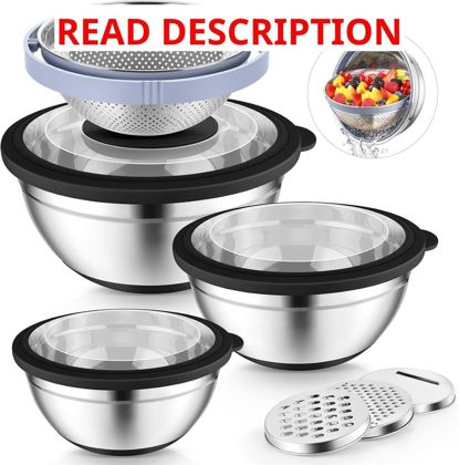 P&P CHEF 3-Piece Mixing Bowls with Lids