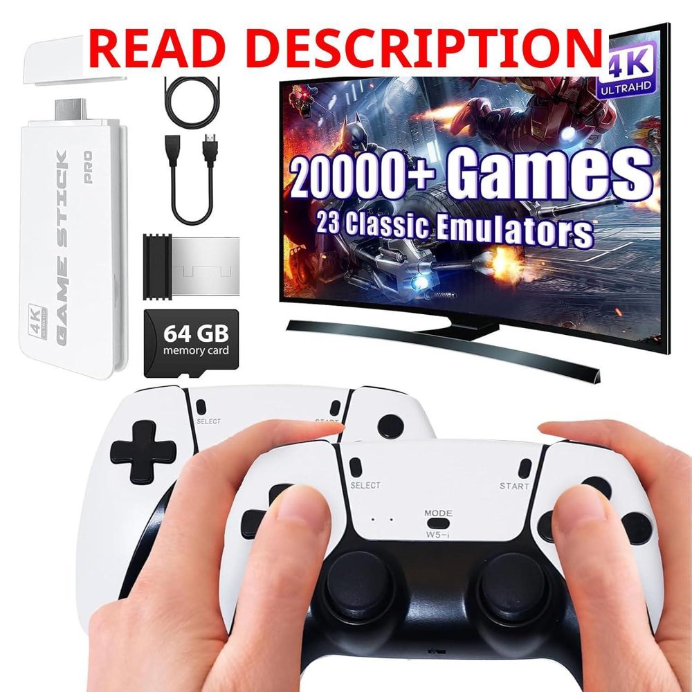 2026 Upgraded Wireless Retro Console 4K HDMI