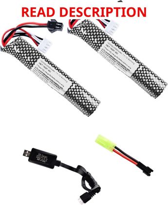 11.1V 2000mAh Battery with Charger 2 pcs