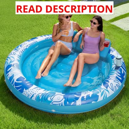 SLOOSH Inflatable Pool Lounger Float Blue