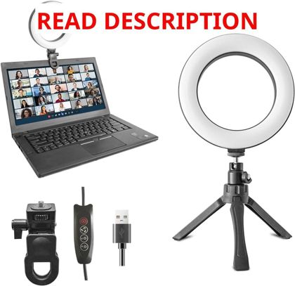 6" Ring Light Video Conf Kit 5-Color Light