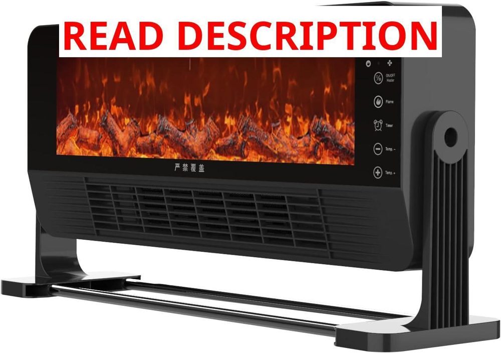 Fan Heater Desktop 3D Flame Quick Heating