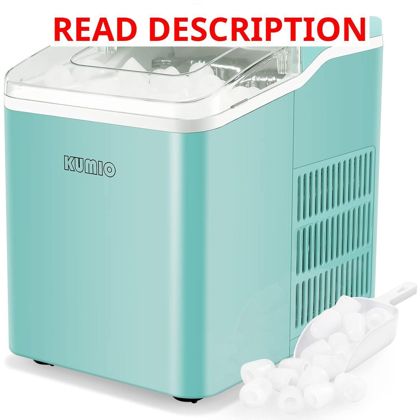 KUMIO Countertop Ice Maker 9 Bullet Ice Blue