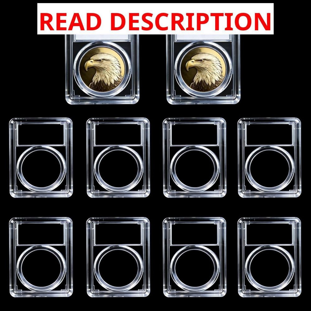 10 Pcs Coin Slab Display Holder Set