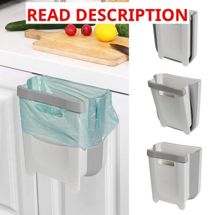 Hanging Collapsible Trash Can 9L - White