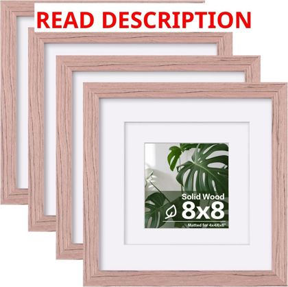 Egofine 8x8 Picture Frame 4pcs Peach Pink