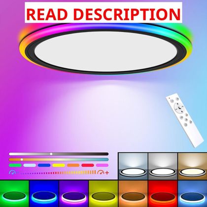 BLNAN RGB LED Flush Mount Light 24W
