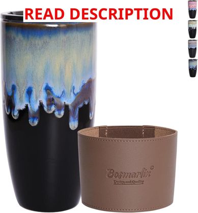 Bosmarlin Ceramic Travel Mug with Lid 21 oz