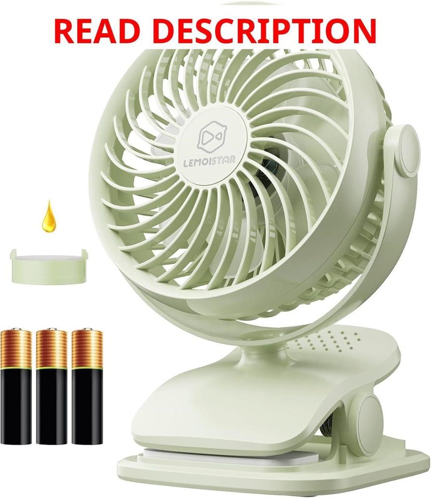 Shinebella 4-Speed 5" USB Desk Fan with Aroma