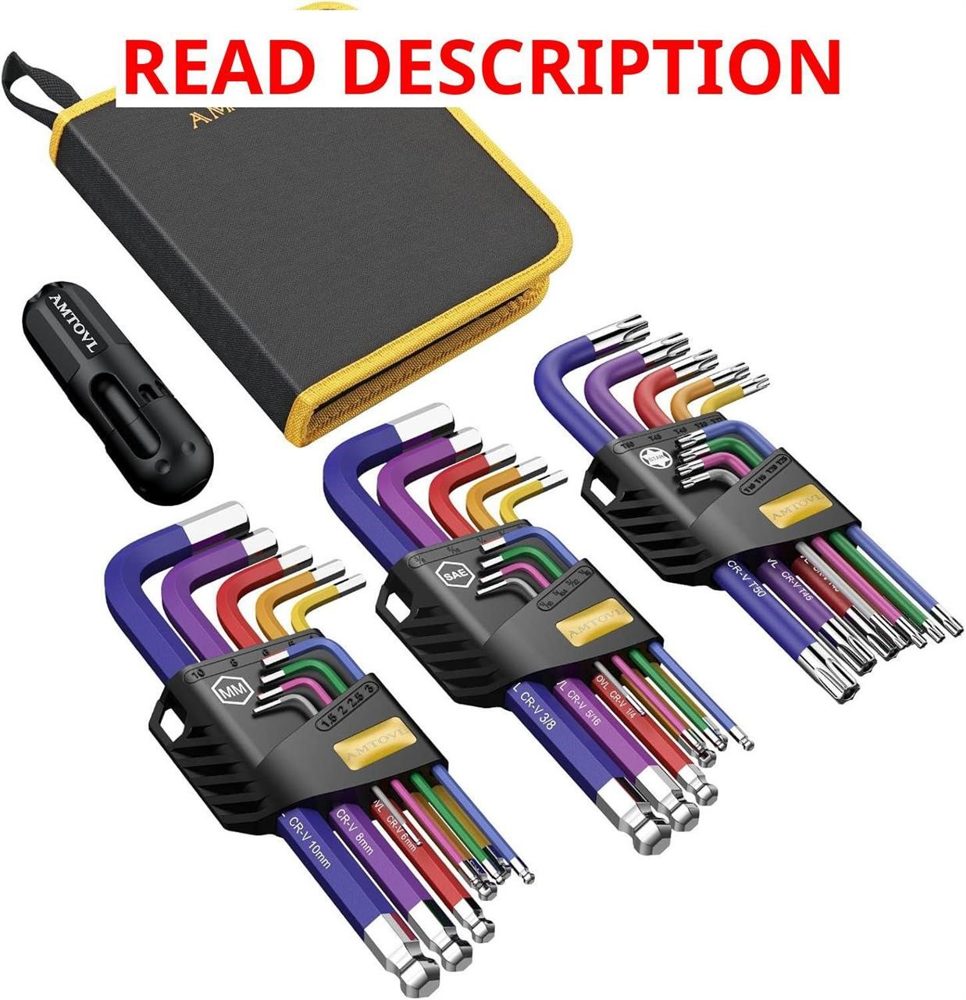 AMTOVL 27PCS Allen Key Set Hex Keys