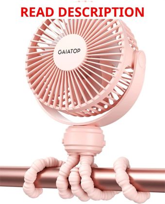 Gaiatop Mini Portable Stroller Fan Pink