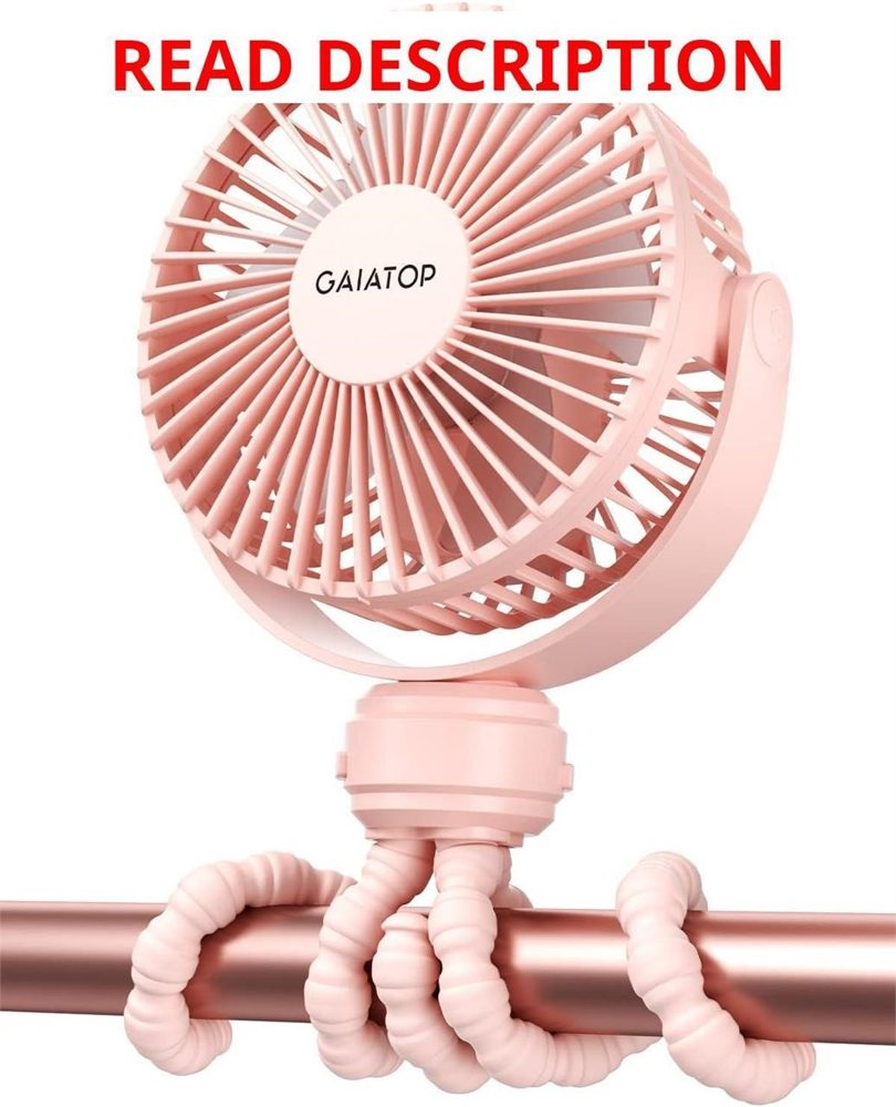 Gaiatop Mini Portable Stroller Fan Pink