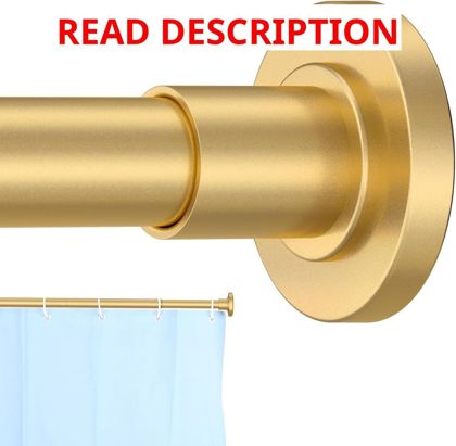 CorkLatta Gold Shower Curtain Rod 31-80"