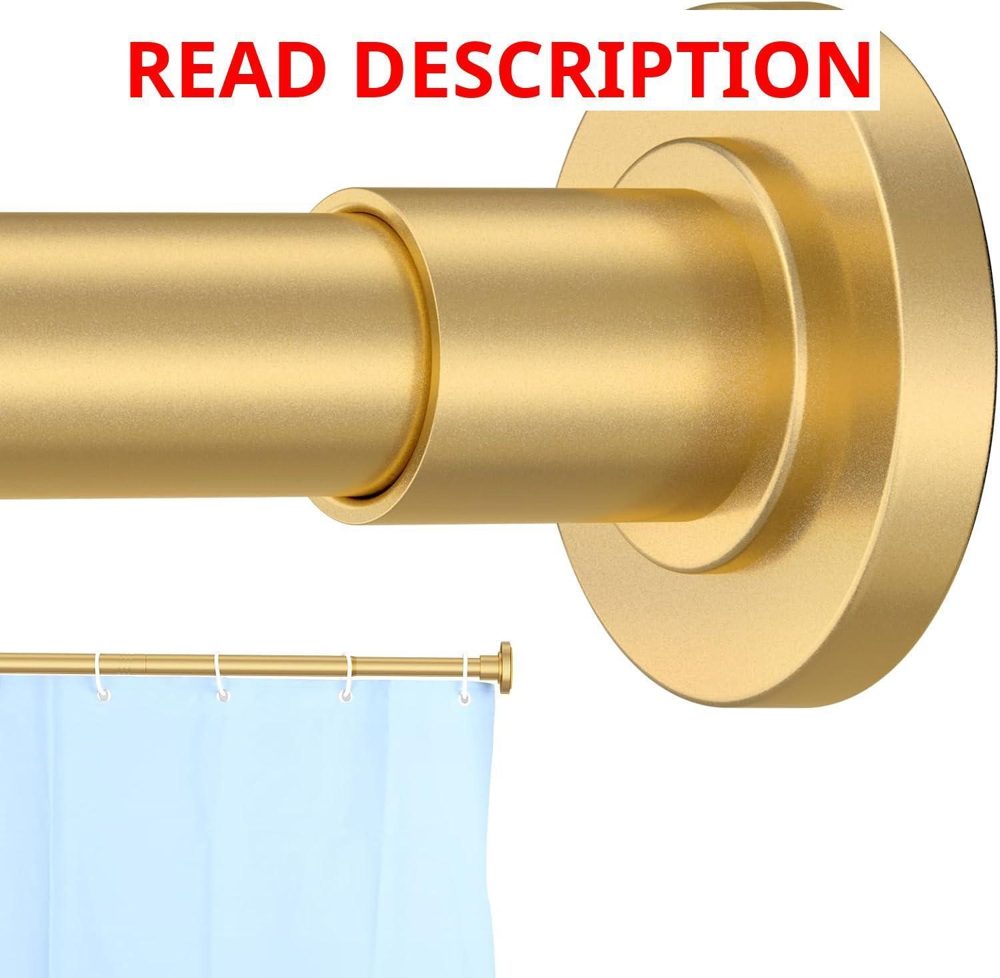 CorkLatta Gold Shower Curtain Rod 31-80"