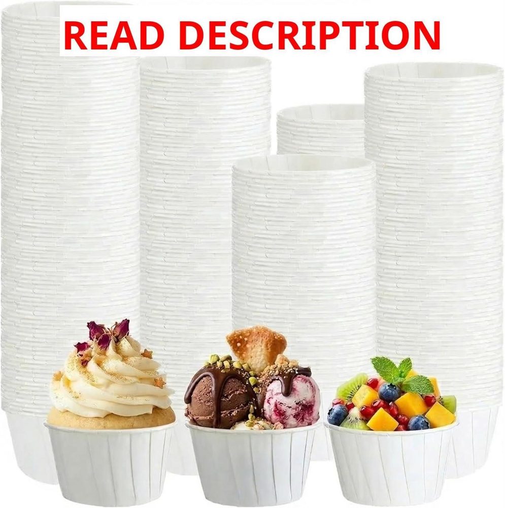 500 Pcs Paper Dessert Cups 3.5 oz
