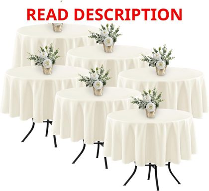 Fitable Ivory Round Tablecloths 70"