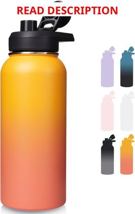 Fijinhom 32 oz Insulated Bottle Yellow/Orange