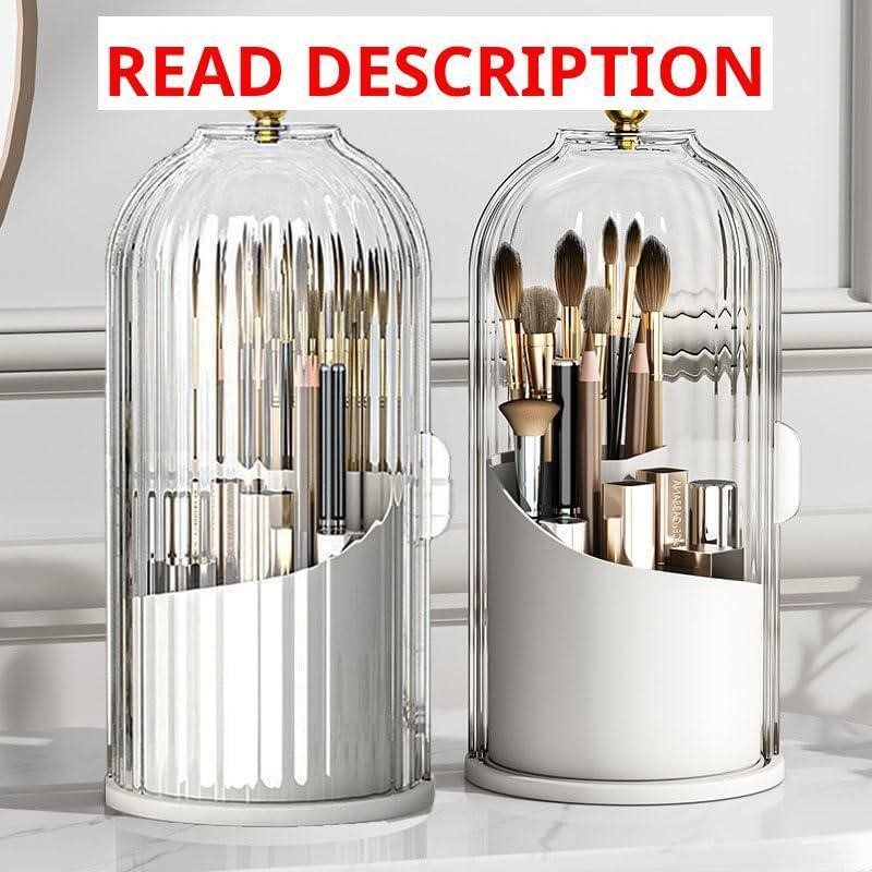Makeup Brush Holder: 360 Sliding Lid