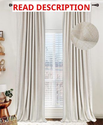 Blackout Curtains 50"W x 108"L Linen (2)