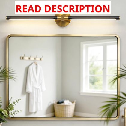31" Black & Gold Vanity Light 360  LED