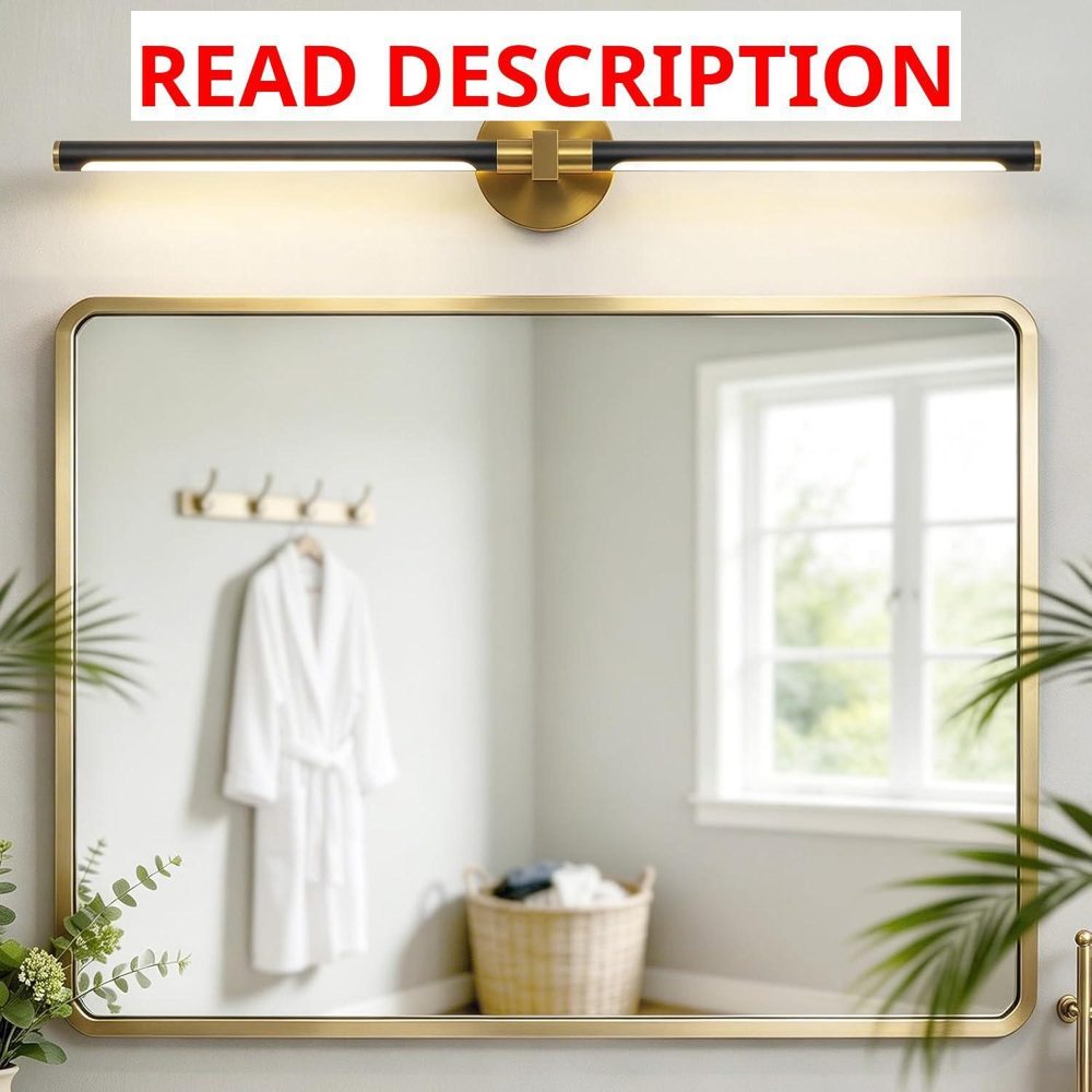 31" Black & Gold Vanity Light 360 LED