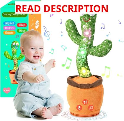 TWORIVER Talking Cactus Toy with Songs