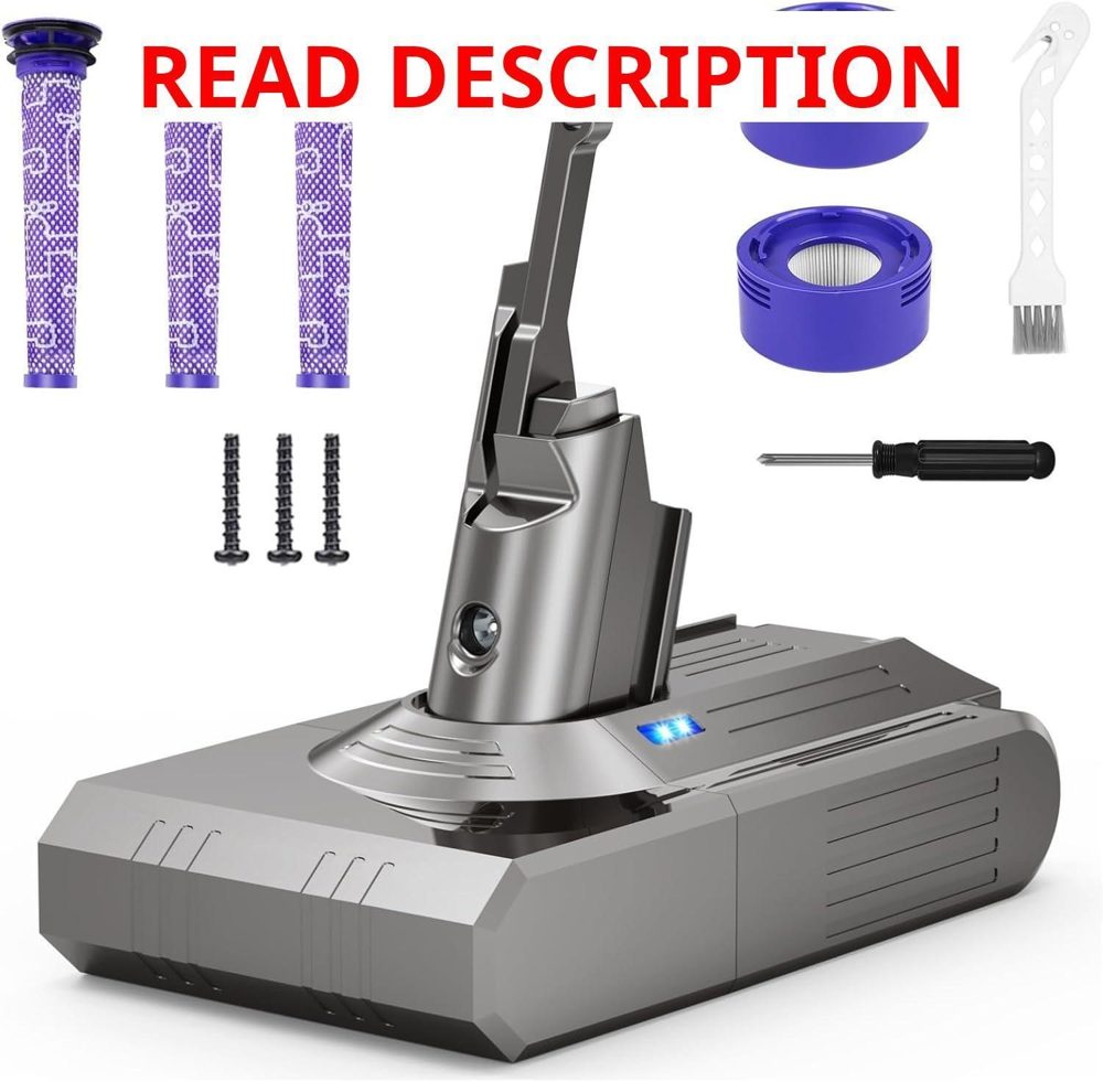 Dyson V-8 9000mAh Battery 60m/10m 5 filters