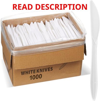 1000 Plastic Disposable Knives Bulk Black Knife