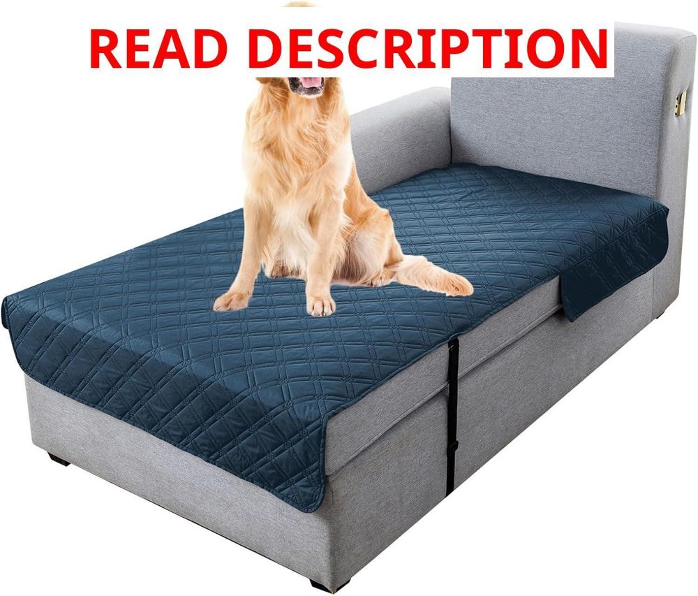 Genina L-Shape Couch Cover Waterproof Blue