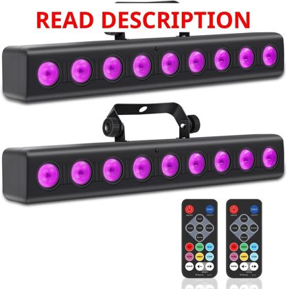 LED Stage Light Bar 50W RGBW DJ Lights 2-Pack