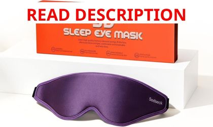 3D Contoured Sleep Eye Mask with Strap