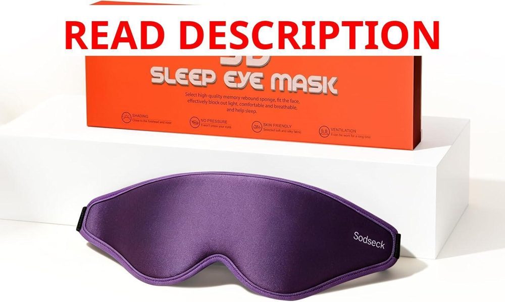 3D Contoured Sleep Eye Mask with Strap