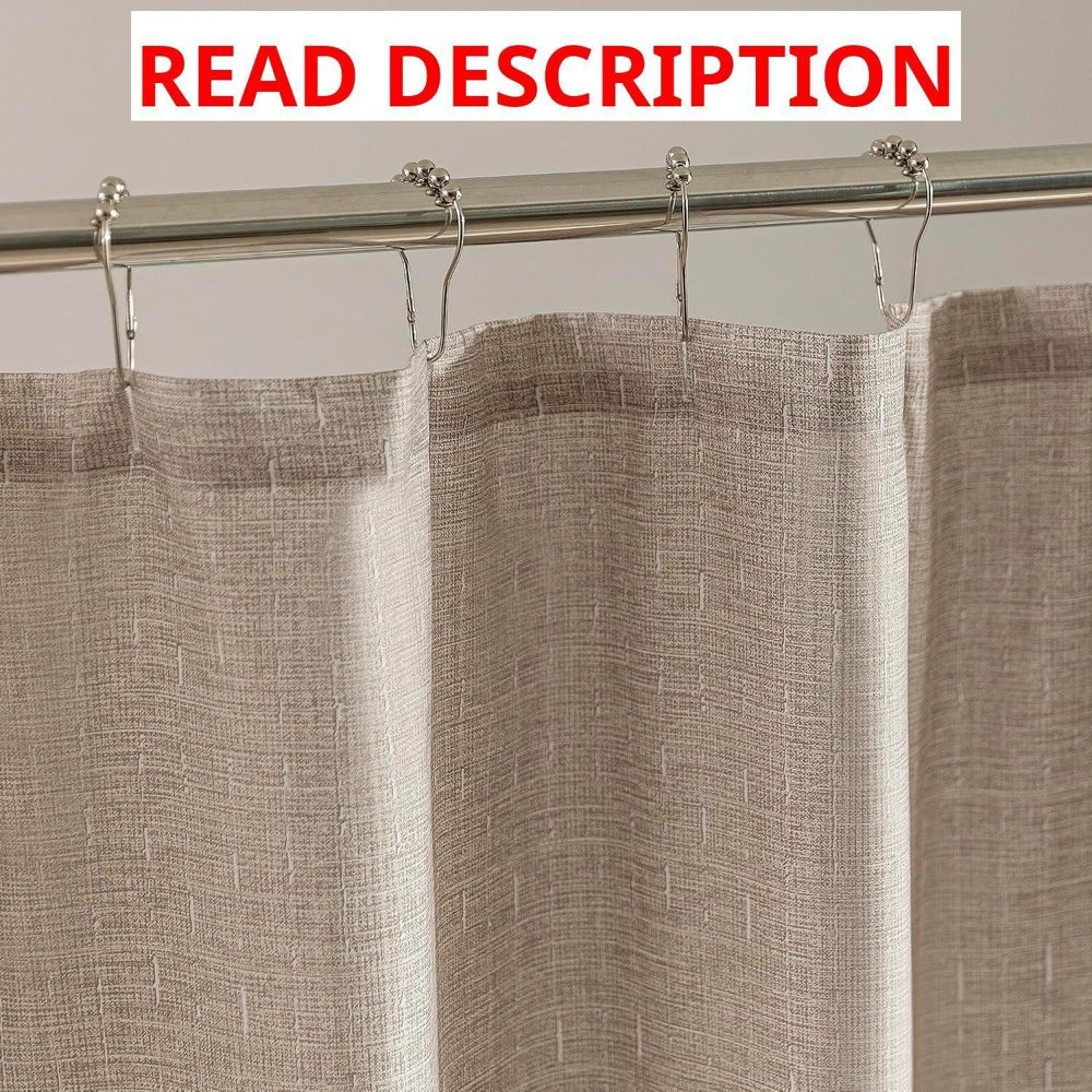 Sleep Zone Beige Shower Curtain 72" 72"